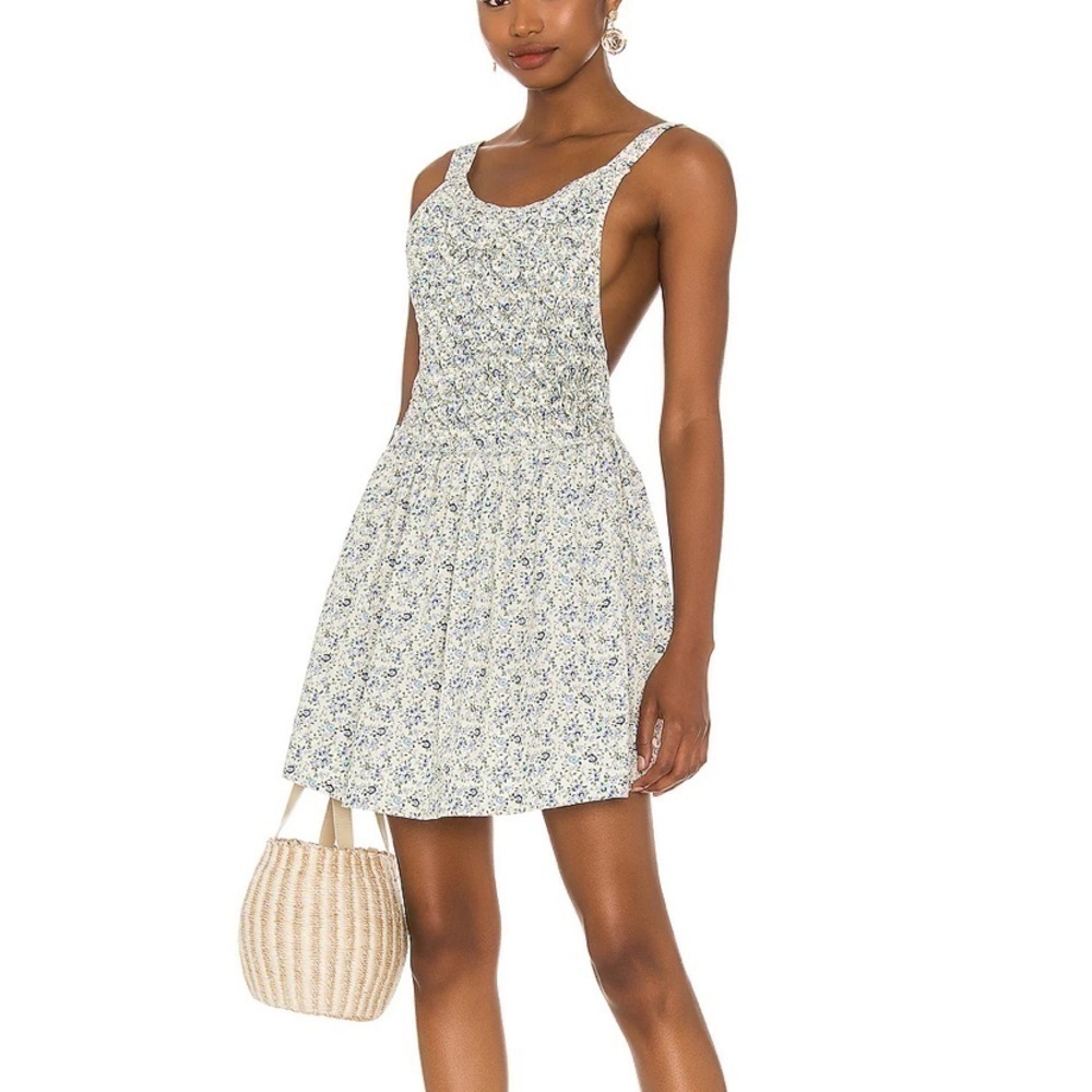 free people revolve a line floral apron style mini day dress woman’s new nwt